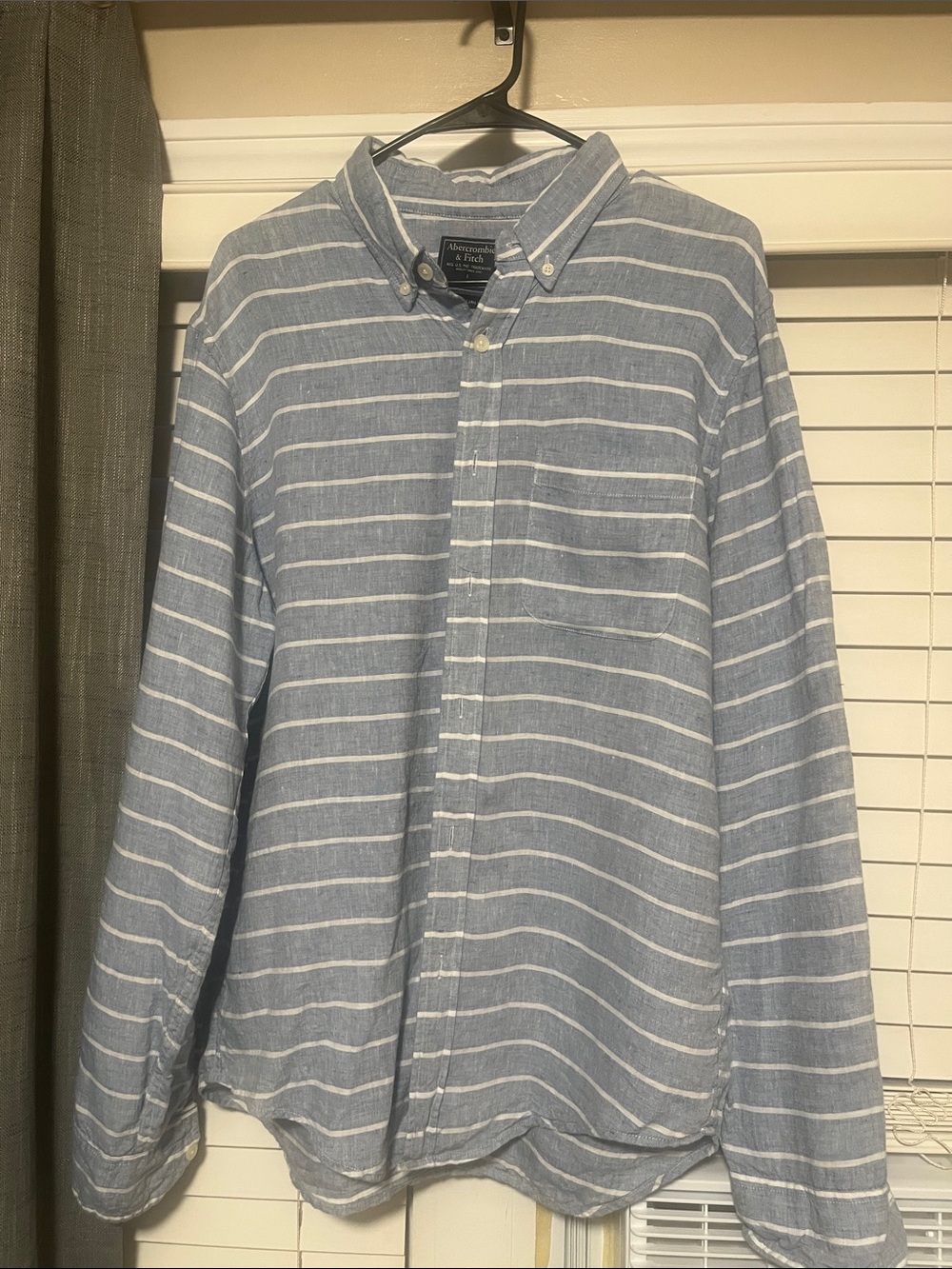 Abercrombie & Fitch 100% Linen Button-Down Shirt